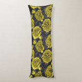 Nacht pony-tuin in geel en grijs lichaamskussen (Achterkant (Verticaal))