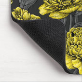 Nacht pony-tuin in geel en grijs muismat (Hoek)