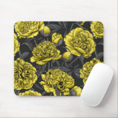 Nacht pony-tuin in geel en grijs muismat (Met muis)