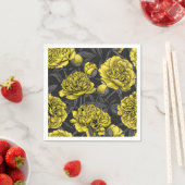 Nacht pony-tuin in geel en grijs servet (Insitu)