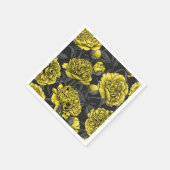 Nacht pony-tuin in geel en grijs servet (Hoek)