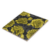 Nacht pony-tuin in geel en grijs tegeltje (Zijkant)