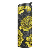 Nacht pony-tuin in geel en grijs thermosbeker (Gedraaid links)