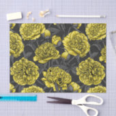 Nacht pony-tuin in geel en grijs tissuepapier (Craft)