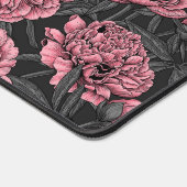 Nacht pony-tuin in roze en grijs bureaumat (Hoek)