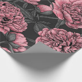 Nacht pony-tuin in roze en grijs cadeaupapier (Hoek)