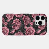 Nacht pony-tuin in roze en grijs iPhone hoesje (Achterkant horizontaal)