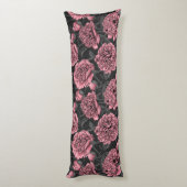 Nacht pony-tuin in roze en grijs lichaamskussen (Achterkant (Verticaal))