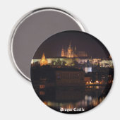 Nacht Praag Kasteel Magneet (Voorkant / Achterkant)