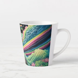 Nacht Regenboog Kraai Latte Mok