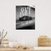 Nacht rijden poster (Keuken)