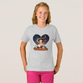 Nacht Schepper Gezellig Hart Raam Kunst T-shirt (Voorkant volledig)