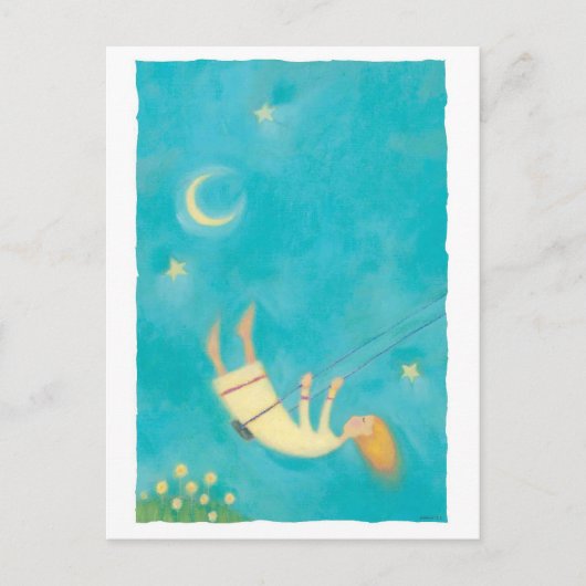 nacht schommeling briefkaart (Voorkant)