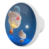 Nacht Sky ballon avontuur Keramische Knop (Rechts)