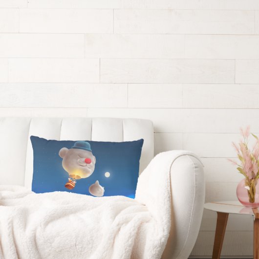 Nacht Sky ballon avontuur Kussen (Bank)