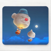 Nacht Sky ballon avontuur Muismat (Voorkant)