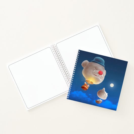 Nacht Sky ballon avontuur Notitieboek (Binnen)