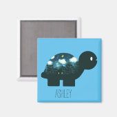 Nacht Sky Cabin in Bos Schildpad Magneet (Voorkant / Achterkant)