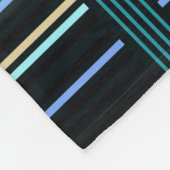 Nacht-stedelijk panorama met neongloed op donkere fleece deken (Hoek)