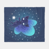 Nacht Ster Fee Pixie Kat Fleece Deken (Voorkant (Horizontaal))