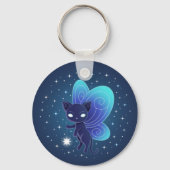 Nacht Ster Fee Pixie Kat Sleutelhanger (Voorkant)