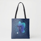 Nacht Ster Fee Pixie Kat Tote Bag (Voorkant)