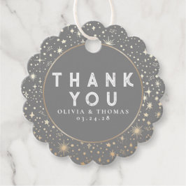 Nacht Ster Hemels Mysterieus Grijs Dank Je Bedankjes Labels