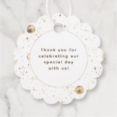 Nacht Ster Hemels Mysterieus Wit Dank Je Bedankjes Labels (Achterkant)