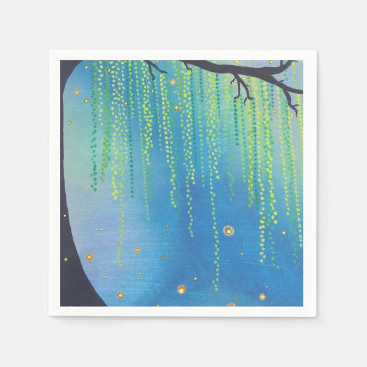 Nacht Sterren & Bliksem Bugs Servetten (Voorkant)