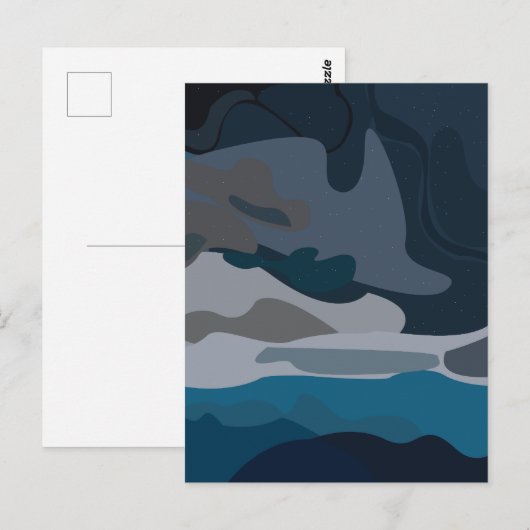 Nacht Sterren Lucht Wolken Briefkaart (Voorkant / Achterkant)