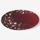 Nacht sterren op Dark Red Sky Papieren Bordje (Gekanteld)