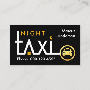 Nacht Taxi Route Richtlijn Visitekaartje