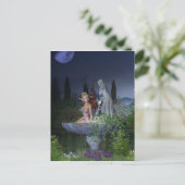 Nacht-tijd Garden Fairy Briefkaart (Staand voorkant)