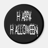 Nacht-tijd Happy Halloween-tekst Magneet (Voorkant)