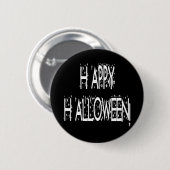 Nacht-tijd Happy Halloween-tekst Ronde Button 5,7 Cm (Voorkant /achterkant)