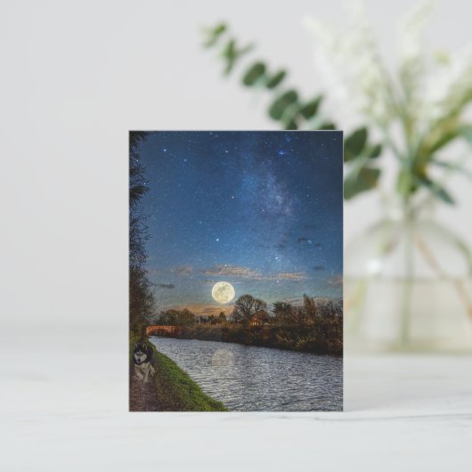 Nacht - tijdverkorting briefkaart (Staand voorkant)