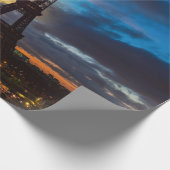 Nacht tot dag over Eiffeltoren uit Trocadero Cadeaupapier (Hoek)