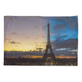 Nacht tot dag over Eiffeltoren uit Trocadero Kussensloop (Achterkant)
