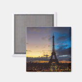 Nacht tot dag over Eiffeltoren uit Trocadero Magneet (Voorkant / Achterkant)
