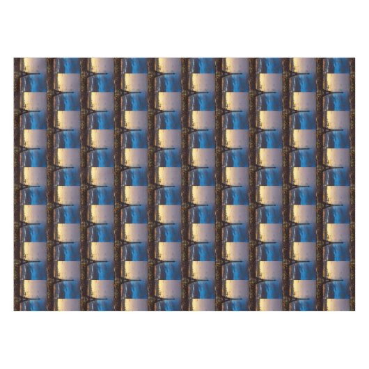 Nacht tot dag over Eiffeltoren uit Trocadero Tafelkleed (Voorkant (Horizontaal))