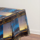 Nacht tot dag over Eiffeltoren uit Trocadero Tafelkleed (Voorbeeld)