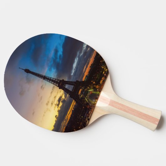 Nacht tot dag over Eiffeltoren uit Trocadero Tafeltennisbatje (Zijkant)