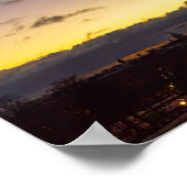 Nacht tot dag over Eiffeltoren vanuit Trocadero Poster (Hoek)