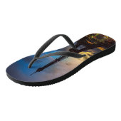 Nacht tot dag over Eiffeltoren vanuit Trocadero Teenslippers (Schuin)