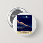 Nacht Trein Naar Londen. Ronde Button 5,7 Cm (Voorkant /achterkant)