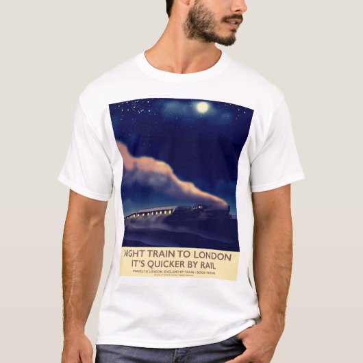 Nacht Trein Naar Londen. T-shirt (Voorkant)