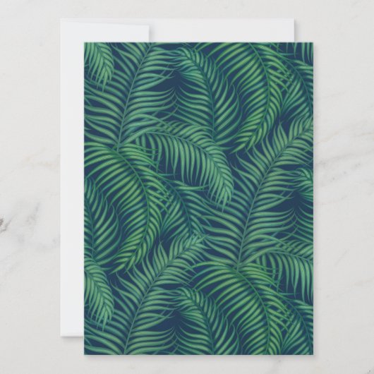 Nacht tropische palmbladeren (Voorkant)