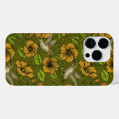 Nacht tropische tuin geel en groen iPhone hoesje (Achterkant horizontaal)