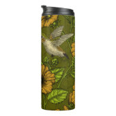 Nacht tropische tuin geel en groen thermosbeker (Geroteerd rechts)