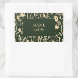Nacht Tuin Botanische Bloemplanten Moderne Chic  Rechthoekige Sticker